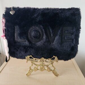 OMG Accessories Ladies Faux Fur LOVE Wristlet